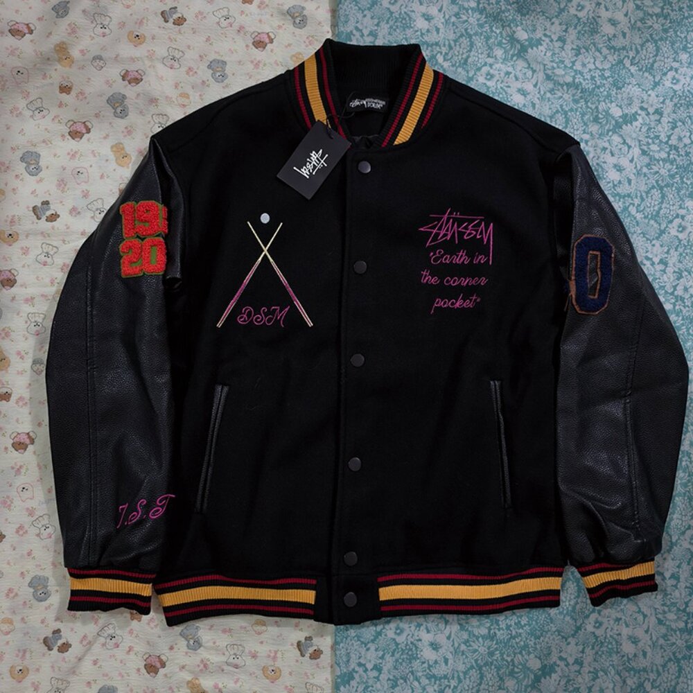 Stussy Black Baseball Jacket